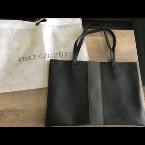 Vince Camuto Black/Gray Luck Tote